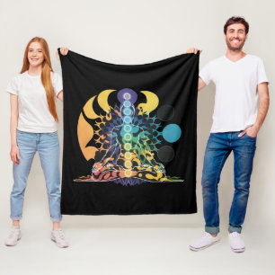 Kleurrijke Kosmische Chakra Meditatie Spirituele E Fleece Deken