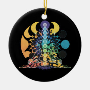 Kleurrijke Kosmische Chakra Meditatie Spirituele E Keramisch Ornament