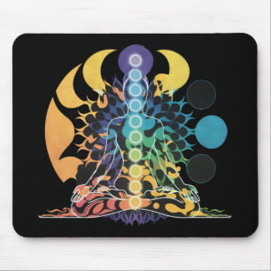 Kleurrijke Kosmische Chakra Meditatie Spirituele E Muismat
