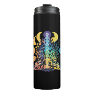Kleurrijke Kosmische Chakra Meditatie Spirituele E Thermosbeker