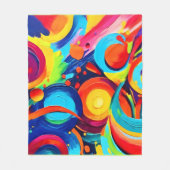 Kleurrijke Kosmische Chaos Schilderij Fleece Deken (Voorkant)