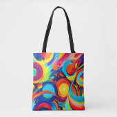 Kleurrijke Kosmische Chaos Schilderij  Tote Bag (Voorkant)