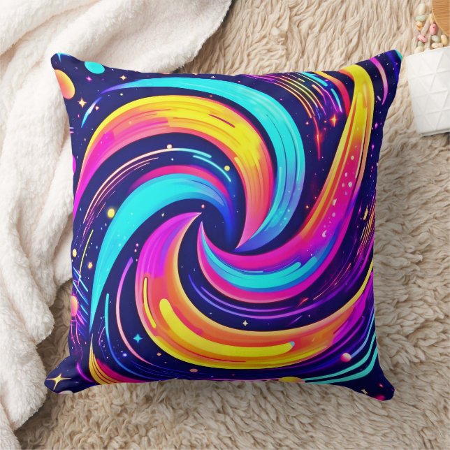 Kleurrijke Kosmische Draaikolk Kussen (Deken)