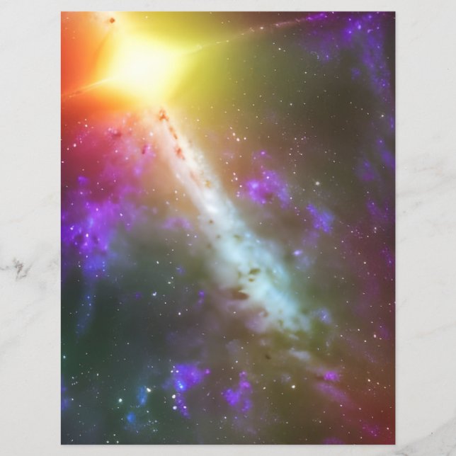 Kleurrijke Kosmische Dromen Scrapbook Papier (Voorkant)