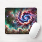 Kleurrijke Kosmische Galaxy Swirl met Radiant Nebu Muismat (Met muis)