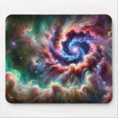Kleurrijke Kosmische Galaxy Swirl met Radiant Nebu Muismat (Voorkant)