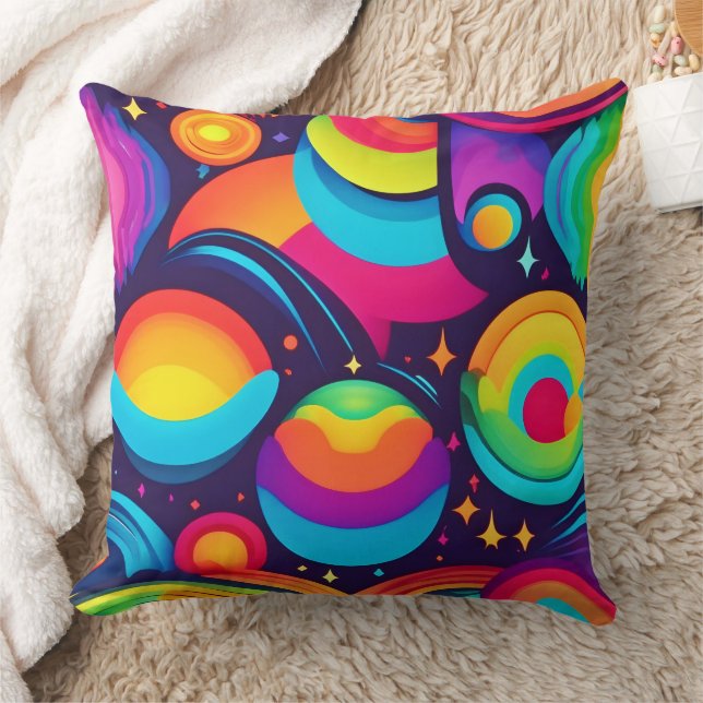 Kleurrijke Kosmische Kaleidoscoop Kussen (Deken)