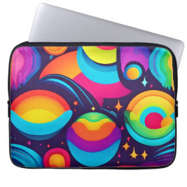 Kleurrijke Kosmische Kaleidoscoop Laptop Sleeve