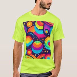 Kleurrijke Kosmische Kaleidoscoop T-shirt