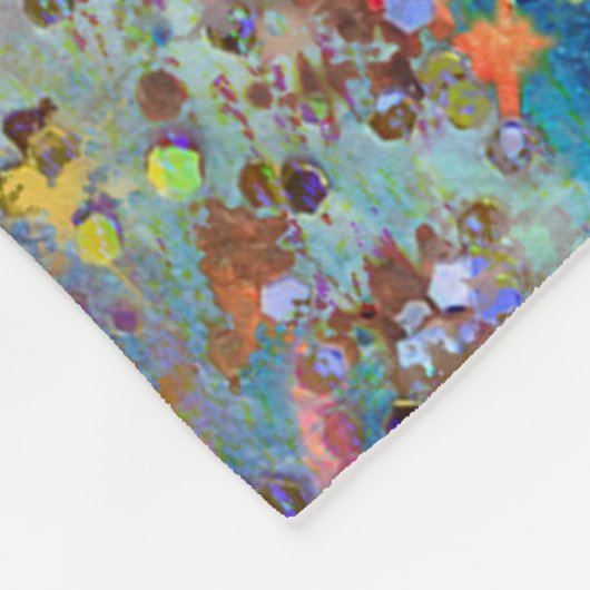 Kleurrijke Kosmische Marmeren Art Fleece Deken (Hoek)