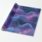 Kleurrijke Kosmische Nevel Cadeaupapier (Uitgerold)