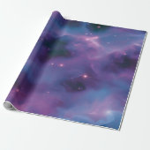 Kleurrijke Kosmische Nevel Cadeaupapier (Uitgerold)