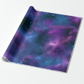 Kleurrijke Kosmische Nevel Cadeaupapier (Uitgerold)