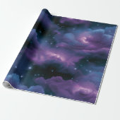 Kleurrijke Kosmische Nevel Cadeaupapier (Uitgerold)