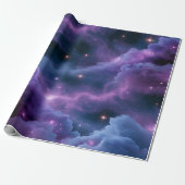 Kleurrijke Kosmische Nevel Cadeaupapier (Uitgerold)