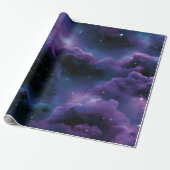 Kleurrijke Kosmische Nevel Cadeaupapier (Uitgerold)