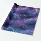 Kleurrijke Kosmische Nevel Cadeaupapier (Uitgerold)