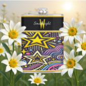 Kleurrijke Kosmische Patronen Twinkle in Levendig  Heupfles