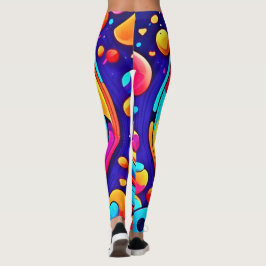 Kleurrijke Kosmische Vortex Kunst van de Nevel Leggings