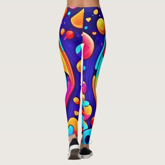 Kleurrijke Kosmische Vortex Kunst van de Nevel Leggings (Achterkant)