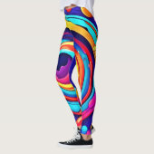 Kleurrijke Kosmische Vortex Kunst van de Nevel Leggings (Links)