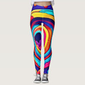 Kleurrijke Kosmische Vortex Kunst van de Nevel Leggings (Voorkant)
