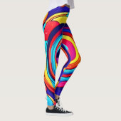 Kleurrijke Kosmische Vortex Kunst van de Nevel Leggings (Rechts)