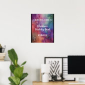 Kleurrijke kosmische Waterverf - Aangepast Poster (Thuiskantoor)