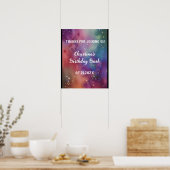 Kleurrijke kosmische Waterverf - Aangepast Poster (Keuken)