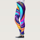 kleurrijke kosmische werveling leggings (Links)