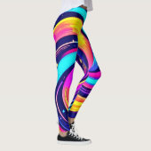 kleurrijke kosmische werveling leggings (Rechts)