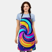 kleurrijke kosmische werveling schort (Gedragen)