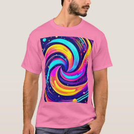 kleurrijke kosmische werveling t-shirt