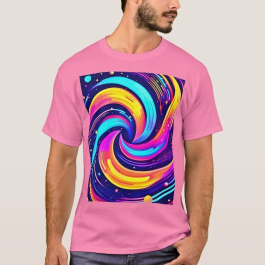 kleurrijke kosmische werveling t-shirt (Voorkant)