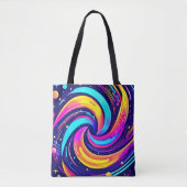 kleurrijke kosmische werveling tote bag (Voorkant)