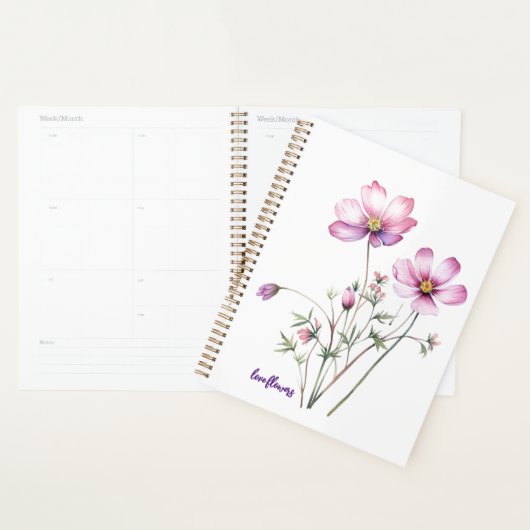 Kleurrijke kosmos bloemen, kleurrijke bloemen planner (Display)