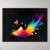Kleurrijke Kosmos – Levendig Galactisch Concept Poster (Voorkant)