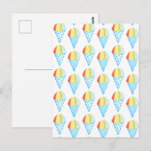 Kleurrijke koude kegel dessert briefkaart (Voorkant / Achterkant)