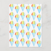 Kleurrijke koude kegel dessert briefkaart (Voorkant)