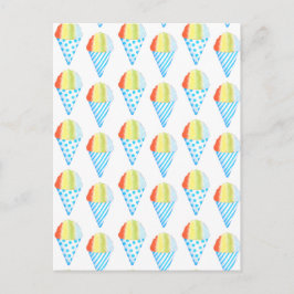 Kleurrijke koude kegel dessert briefkaart