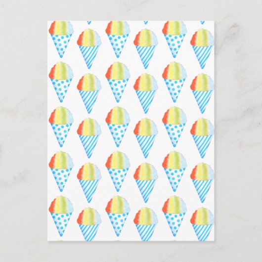 Kleurrijke koude kegel dessert briefkaart (Voorkant)