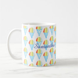 Kleurrijke koude kegel dessert koffiemok