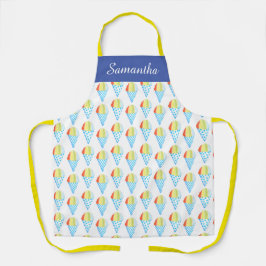 Kleurrijke koude kegel dessert schort