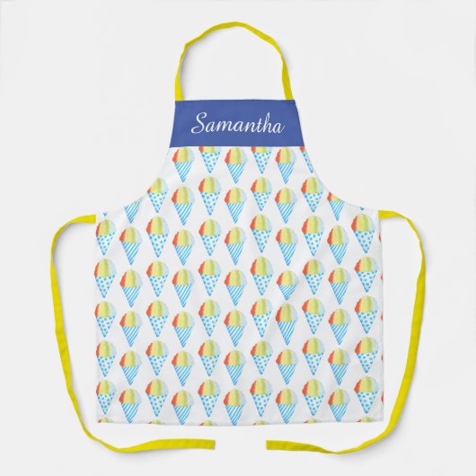 Kleurrijke koude kegel dessert schort (Voorkant)