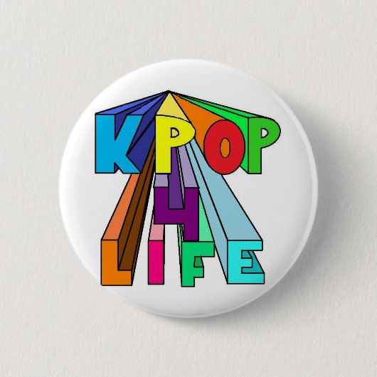 Kleurrijke KPOP 4 LIFE Ronde Button 5,7 Cm (Voorkant)