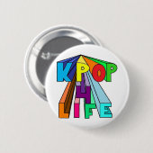 Kleurrijke KPOP 4 LIFE Ronde Button 5,7 Cm (Voorkant /achterkant)