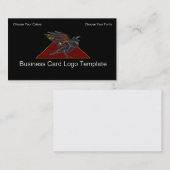 Kleurrijke kraai of Raven Logo Visitekaartje (Voorkant / Achterkant)