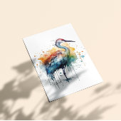 Kleurrijke kraan in het water briefkaart