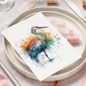 Kleurrijke kraan in het water briefkaart