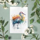 Kleurrijke kraan in het water briefkaart